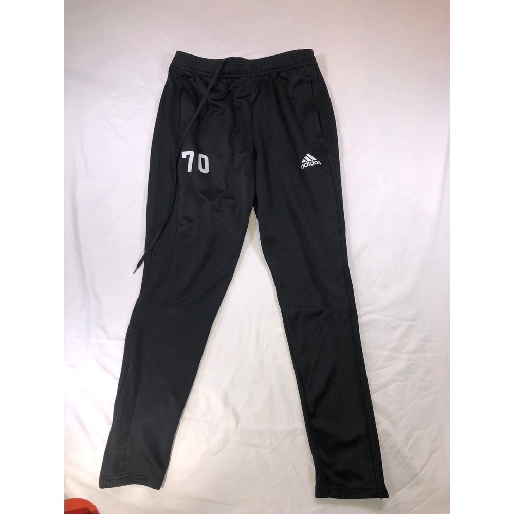 Adidas Black Three Stripe Track Pants Mens 70 Graphic Training Joggers